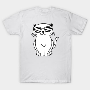 Cat Wearing Sunglasses - funny cat design T-Shirt